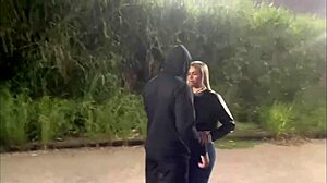 wife teases single guy with hot rub until bareback fuck. he goes crazy for her exhibitionist cuckold show