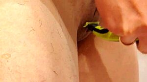 watch amateur wife emma get fully nude and shave that smooth pussy up close homemade