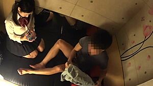 her huge natural tits tremble with forbidden pleasure in secret massage