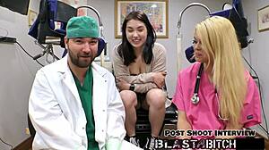 Holy fuck, Mina Moon sucks patient's cock before pussy cum blast!
