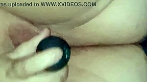 chubby milf lets son's 18+ friend watch her squirt from juicy pussy toy play in bedroom