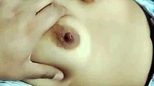 Masturbating juicy pussy in car by beautiful tight girlfriend