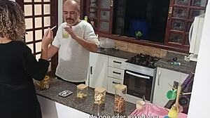 Hotwife's Ass Ripped Open for Creampie in Bar Bathroom Blackmail Fuck