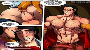 Anime bodybuilder twink takes monster cock in gay hentai royal meeting?