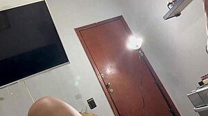 Nerdy latina teen's tight ass gets raw anal creampie from stepdad
