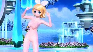 kagamine rin nude mod bares big tits pussy goddess fully