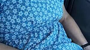 amateur housewife wanks desperately in public carpark as someone approaches nervously