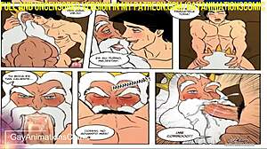 Anime bodybuilder twink takes monster cock in gay hentai royal meeting?