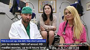 Holy fuck, Mina Moon sucks patient's cock before pussy cum blast!