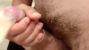 jerking off inside condom feels so strangely good