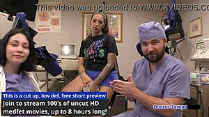 Dr Tampa's tanned latina student Stefania spreads in nurse gloves.
