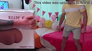Tiffany Rousso's Birthday Surprise Behind Scenes Big Tits Doggystyle Creampie Homemade Fuck