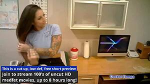 Dr Tampa's tanned latina student Stefania spreads in nurse gloves.