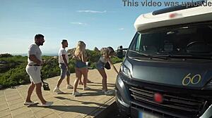 damn they fucked vittoria hard on libertine bus to the beach
