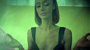 hey brunette mystic christina tongue buffs magic crystal balls in casting interview