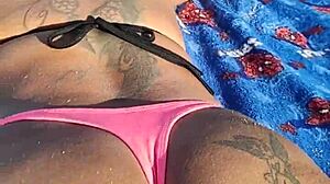 gostosa wife sucks hubby on public beach then takes facial cumshot