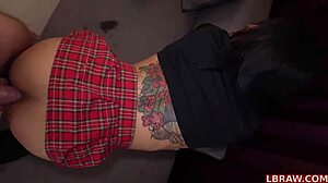 thai ladyboy rice rides bareback anal doggystyle with huge cock pov