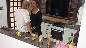 Hotwife's Ass Ripped Open for Creampie in Bar Bathroom Blackmail Fuck