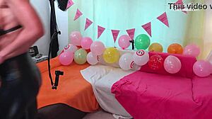 Tiffany Rousso's Birthday Surprise Behind Scenes Big Tits Doggystyle Creampie Homemade Fuck