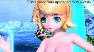 kagamine rin nude mod bares big tits pussy goddess fully