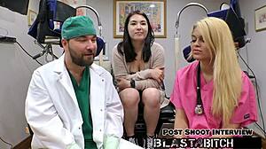 Holy fuck, Mina Moon sucks patient's cock before pussy cum blast!