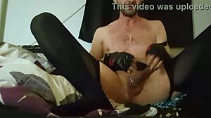 Tex Willer Jerks Huge Monster Cock Vigorously in Homemade Wank
