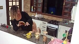 Hotwife's Ass Ripped Open for Creampie in Bar Bathroom Blackmail Fuck