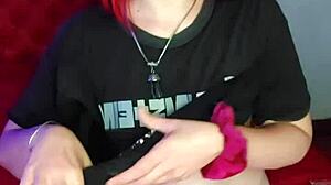Dad's Friend Catches Long Haired Latina Masturbating Juicy Pussy on Video Call