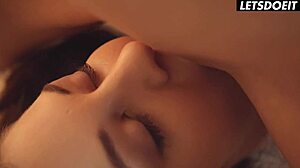 sweet european babes lick pussies in passionate lesbian kiss fest