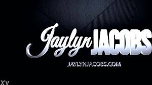 Jaylyn Jacobs in black corset deepthroats BBC then doggystyle fuck
