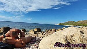STRANGERS WATCH WIFE GROPE AND FUCK MY HUGE COCK ON NUDE BEACH!