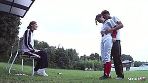 what if older japanese couple lured skinny teen into wild outdoor ffm threesome