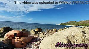 STRANGERS WATCH WIFE GROPE AND FUCK MY HUGE COCK ON NUDE BEACH!