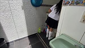 Pervy Stepdad Exploits Innocent Stepdaughter After School Rough!
