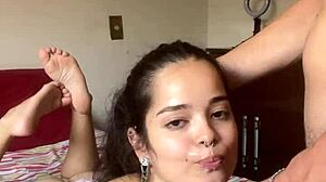 woke up and filmed sloppy oral with ass up ponytail for wellington prado's big pink cock