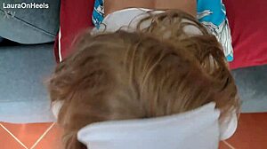Blonde Milf in Sunglasses Gives Gagging Deepthroat POV Blowjob Swallows Huge Cum Load