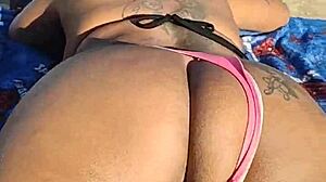 gostosa wife sucks hubby on public beach then takes facial cumshot