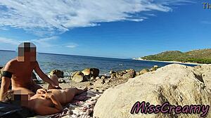 STRANGERS WATCH WIFE GROPE AND FUCK MY HUGE COCK ON NUDE BEACH!