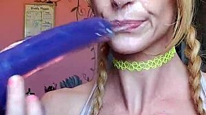 vanessa hastings gagging on messy spit dildo deepthroat huh?