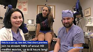 Dr Tampa's tanned latina student Stefania spreads in nurse gloves.
