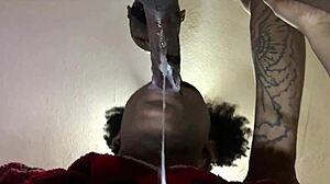sloppy girlfriend deepthroats huge black cocks begging for best cum in mouth ever