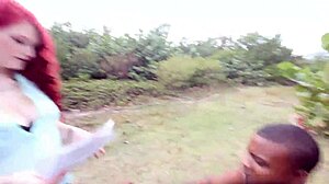 Dude, this caricature artist starving for big black cock goes totally wrong outdoors!