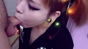 i'm choking on his cock for christmas deepthroat gagging like a slave