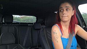 App driver gets cozy with passenger during wild street ride