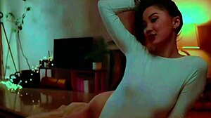 acrobatic asian ballerina's tight pussy stretches in gym yoga tease