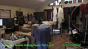doctor tampa milks cum in humiliation hospital handjob by latex glove nonbinary nurses!