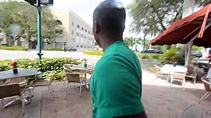 Dude, this caricature artist starving for big black cock goes totally wrong outdoors!