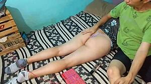 grabbing her ass with my tripod as she moans for more