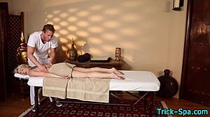 Teen babe with big tits fingered hard by sneaky masseur on hidden cam