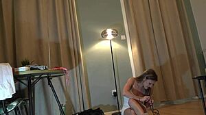 Sexy Cute College Coed Casting Changes Dress Shows Panties Ass